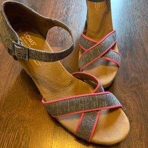 TOMS Strappy Wedge Sandals